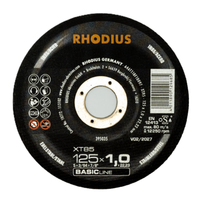 Doorslijpschijf Rhodius Ø 125 x 1,0mm voor staal en RVS
