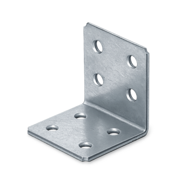 Versterkingshoek 40x40 mm verzinkt voor houtconstructies en schuttingen