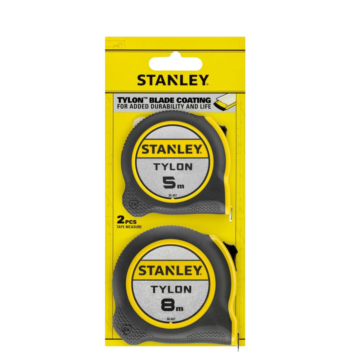 STANLEY Tylon Rolbandmaat 2-Pack 5 Meter & 8 Meter