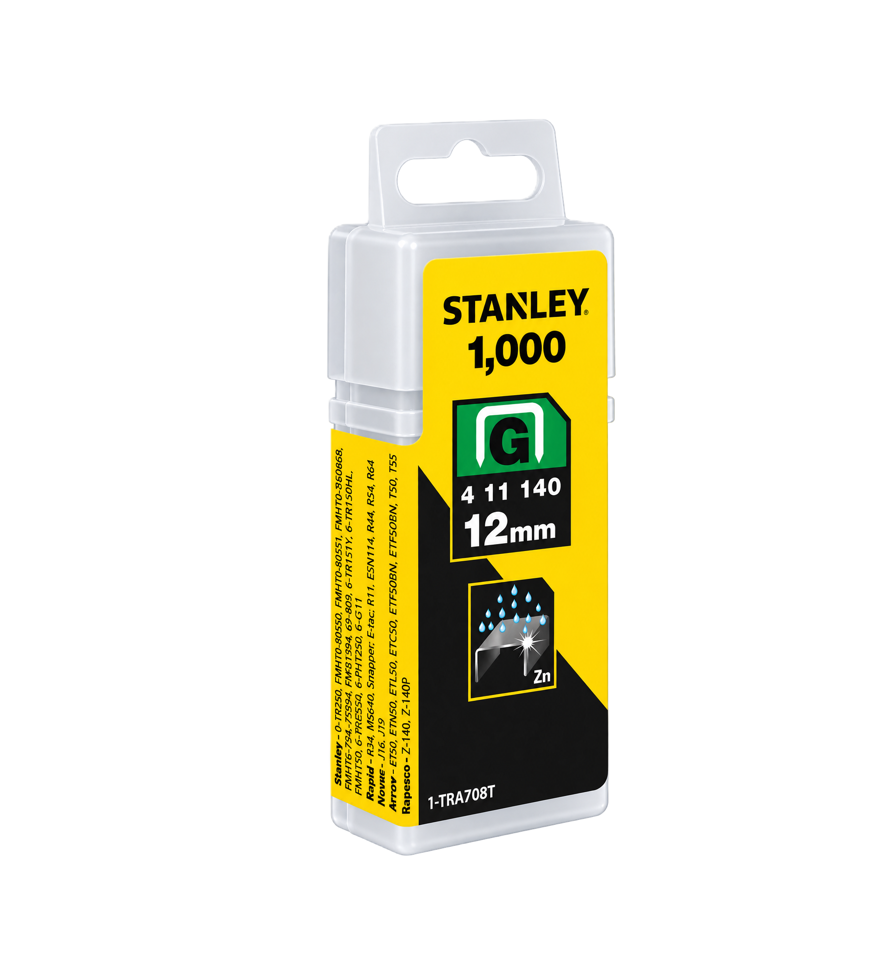 Stanley Type G Nieten 12mm Gegalvaniseerd 1000 stuks – 1-TRA708T