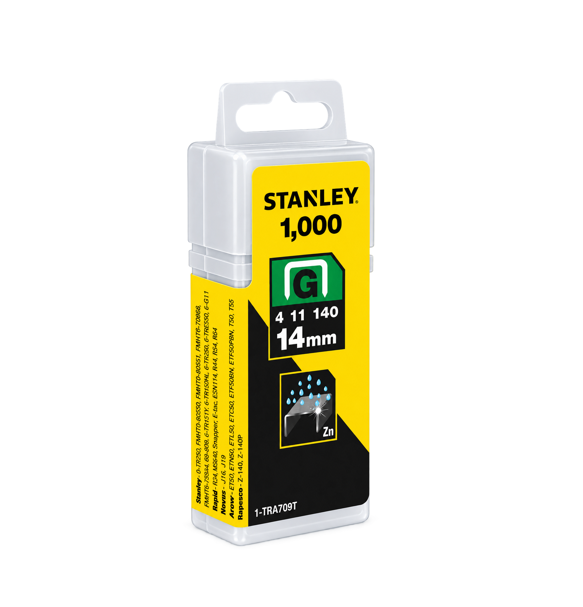 Stanley Type G Nieten 14mm Gegalvaniseerd 1000 stuks – 1-TRA709T