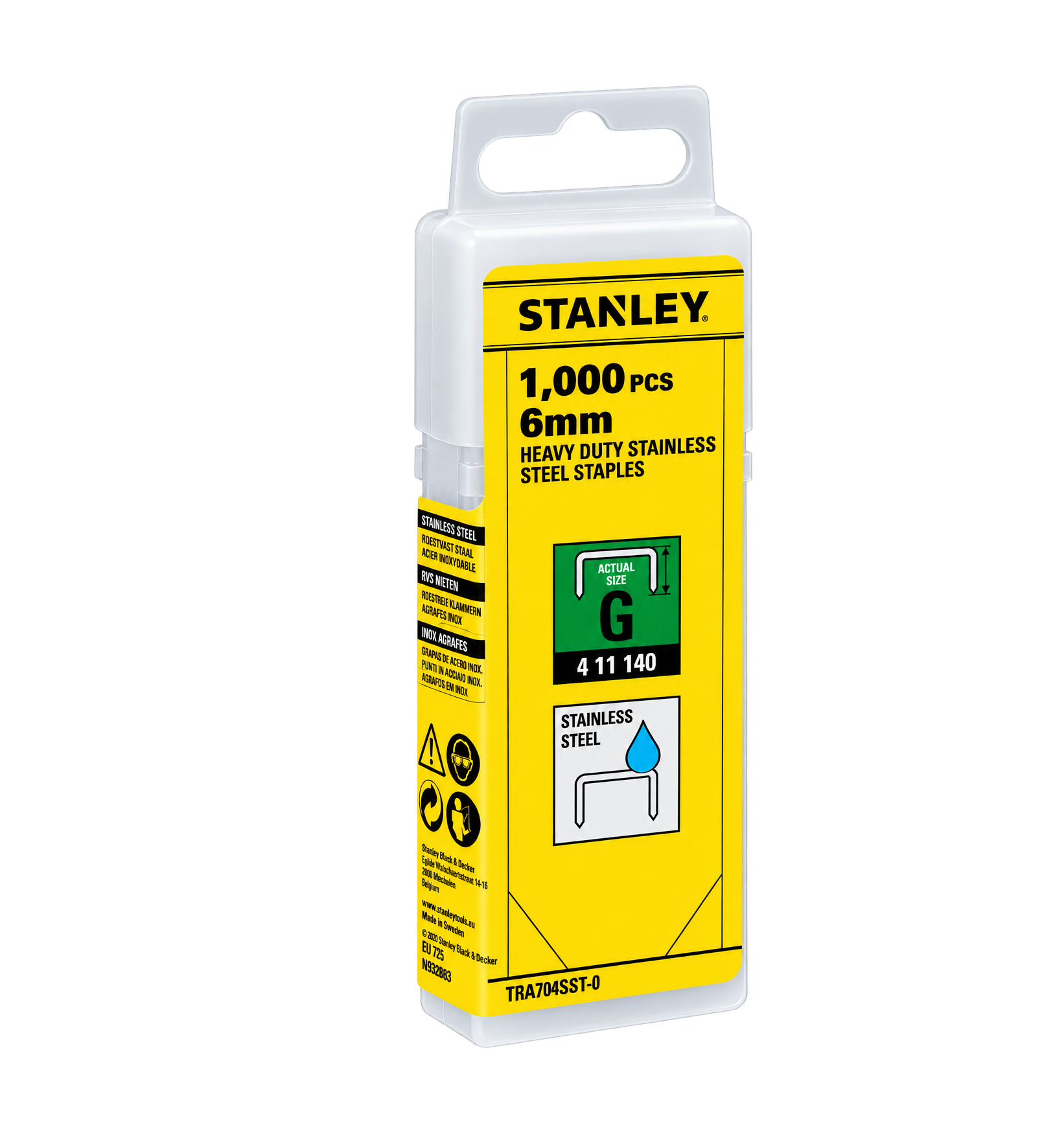 Stanley RVS Type G Nieten 6mm – 1000 stuks – TRA704SST-0