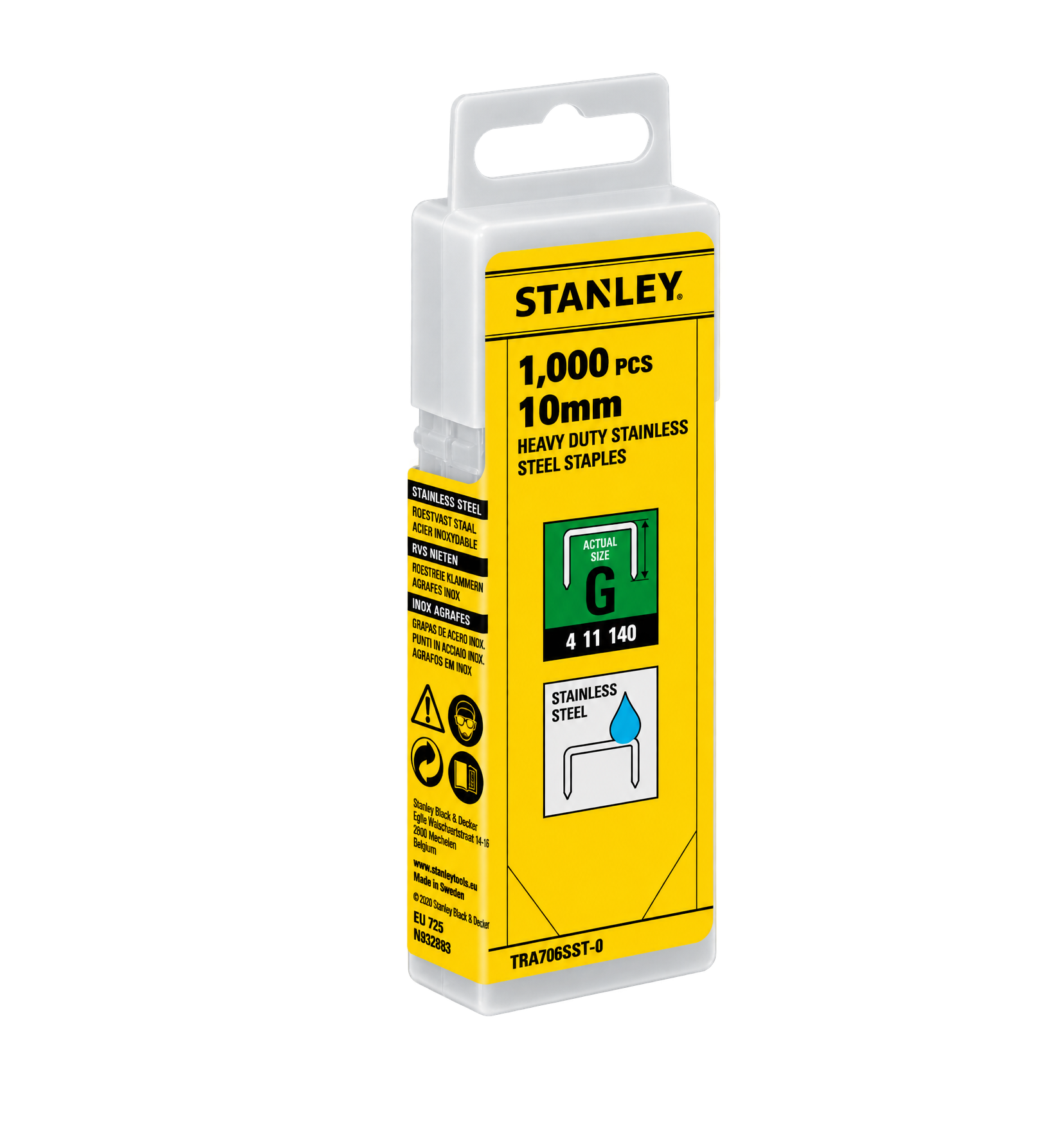 Stanley RVS Type G Nieten 10mm – 1000 stuks – TRA706SST-0